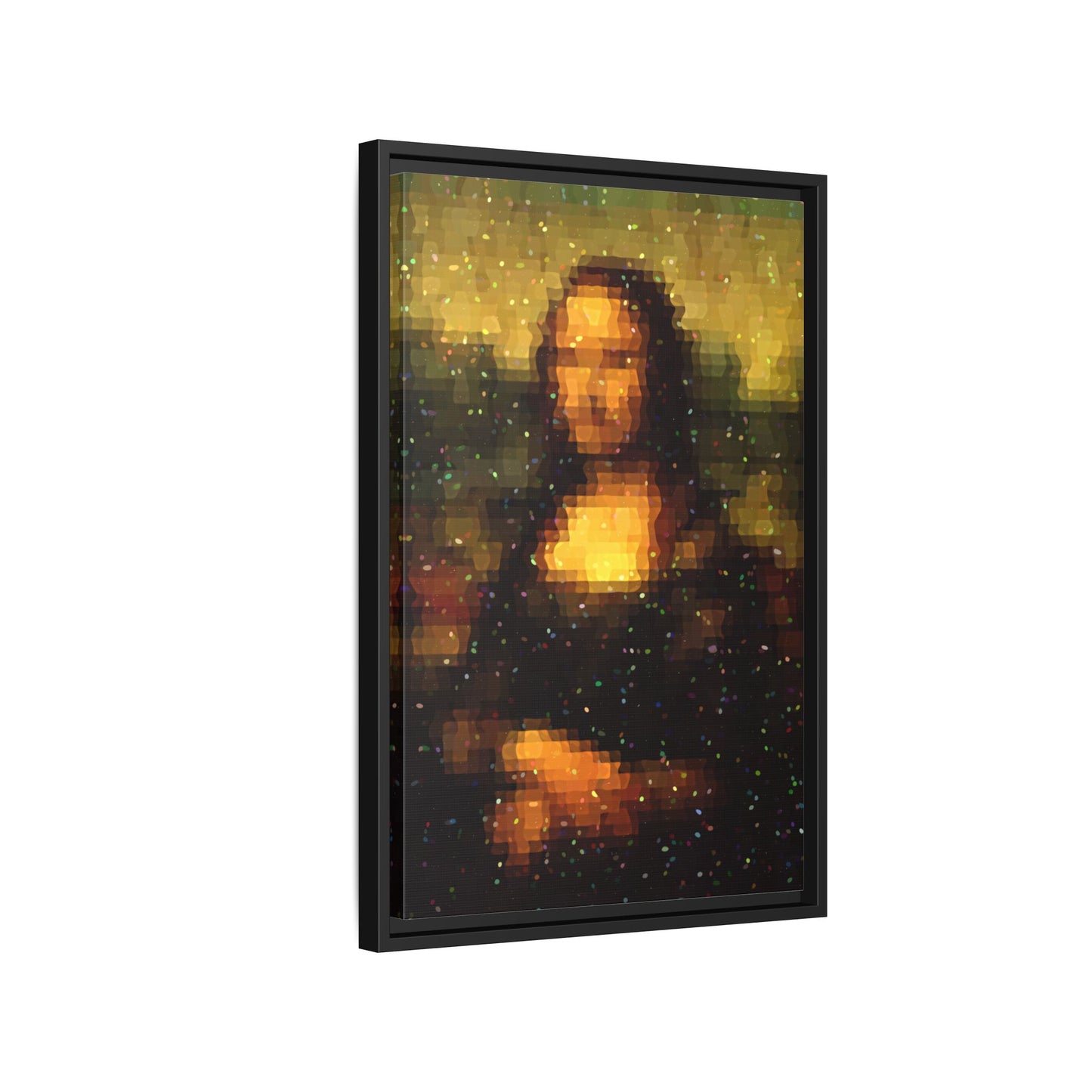 Pixel Muse — Silent Smile - Framed Canvas