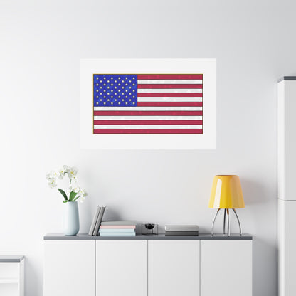 New Glory American Flag (Gold Edge Edition) - Canvas
