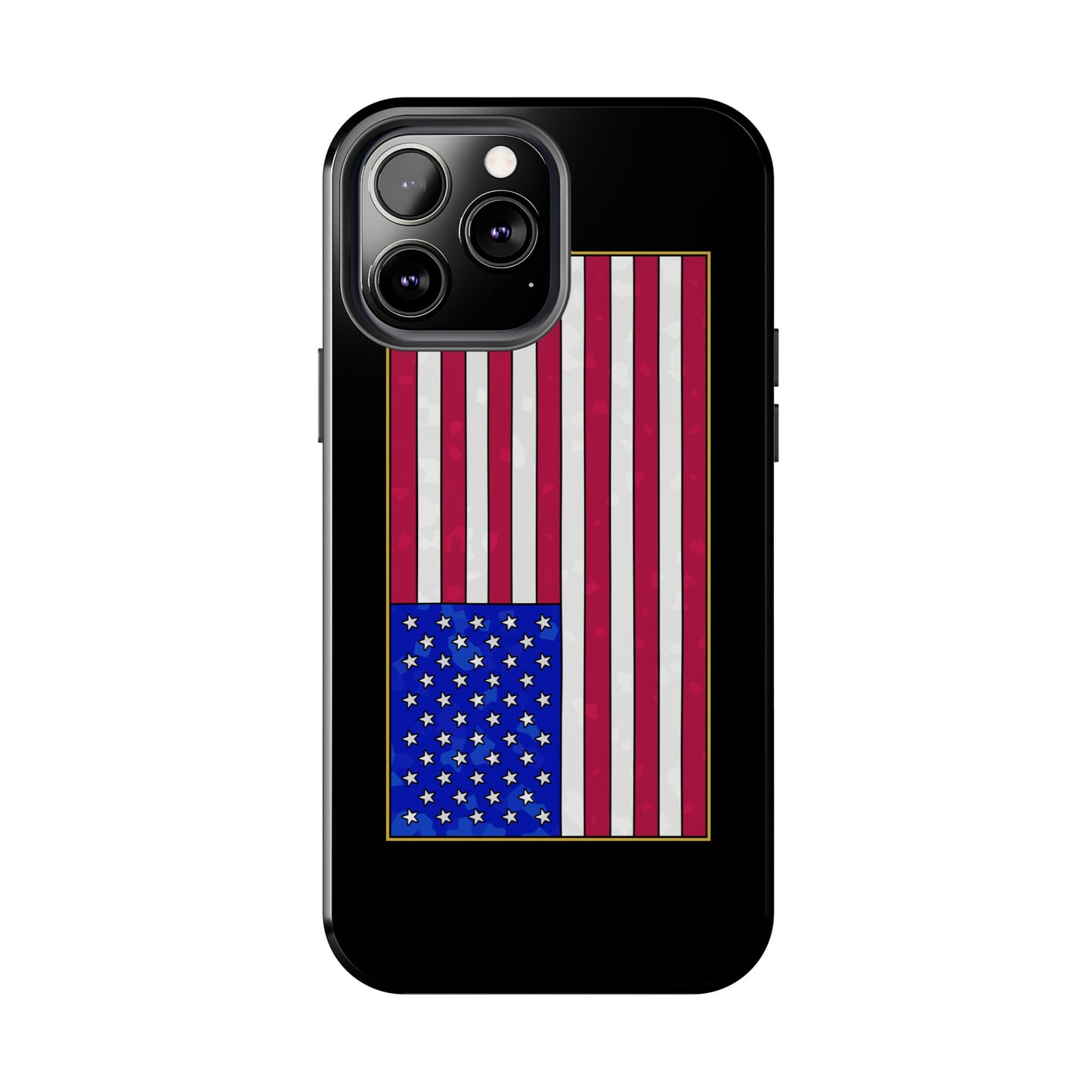 New Glory American Flag (Gold Edge Edition) - Phone Case