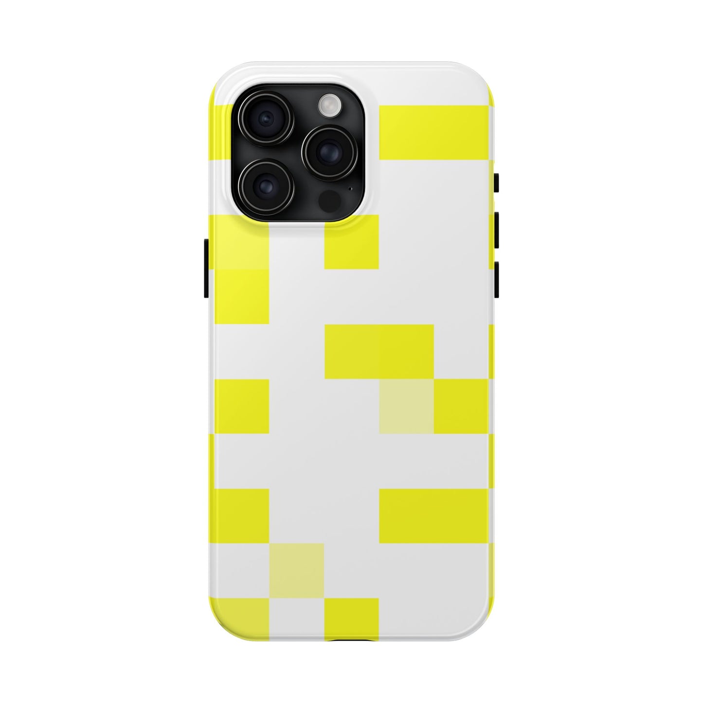 Yellow Pixel Grid -  Phone Case