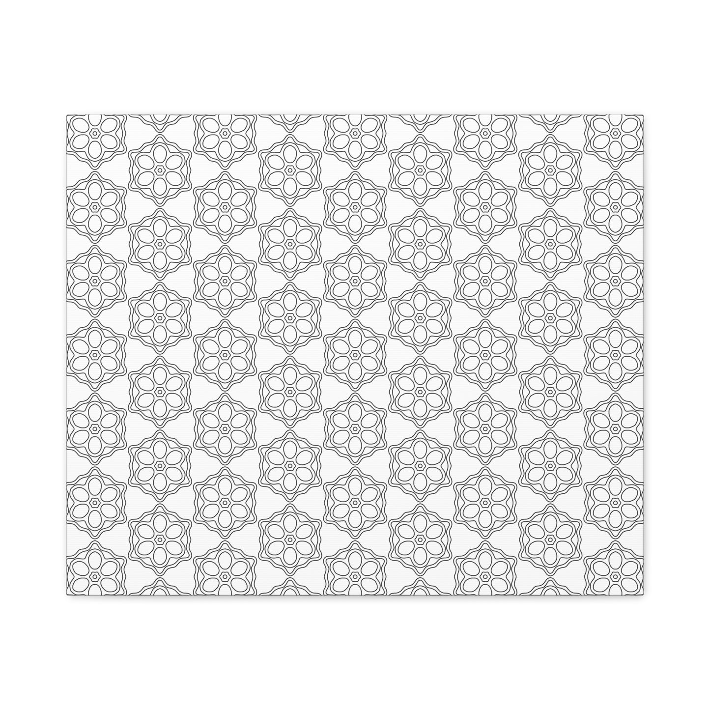 Elegant Geometric Wall Art Canvas, Modern Home Decor, Gray Pattern Stretched Canvas, Minimalist Artwork, Gift for New Home