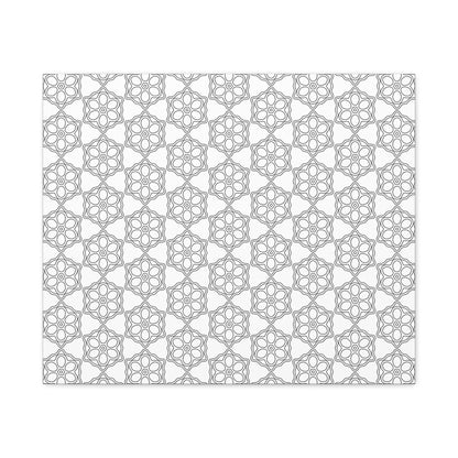 Elegant Geometric Wall Art Canvas, Modern Home Decor, Gray Pattern Stretched Canvas, Minimalist Artwork, Gift for New Home