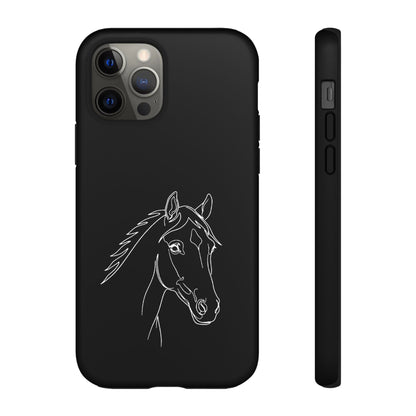 Horse Portrait Sketch - Tough Phone Case
