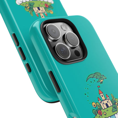 Floating Castle Dragon - Magical Fantasy Island - Phone Case