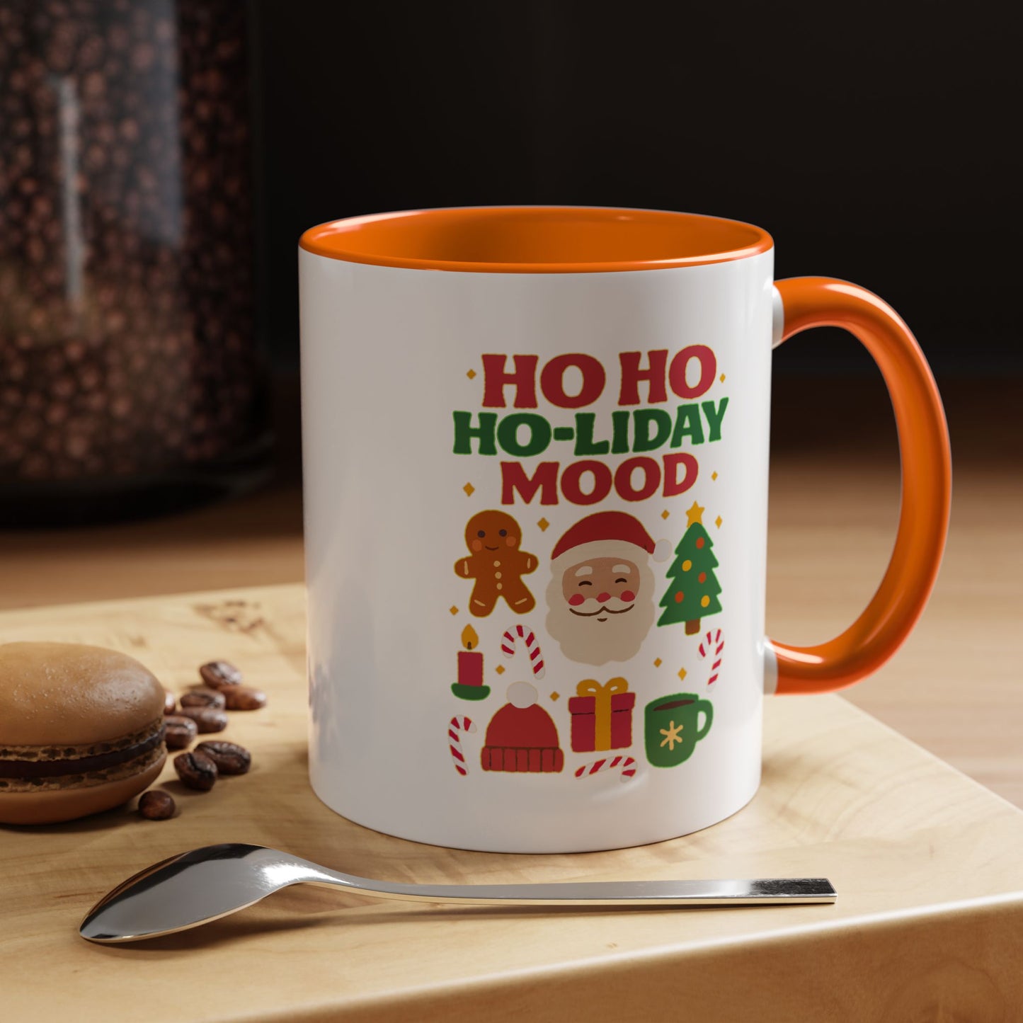 Ho Ho Ho-liday Mood - Color Accent Mug