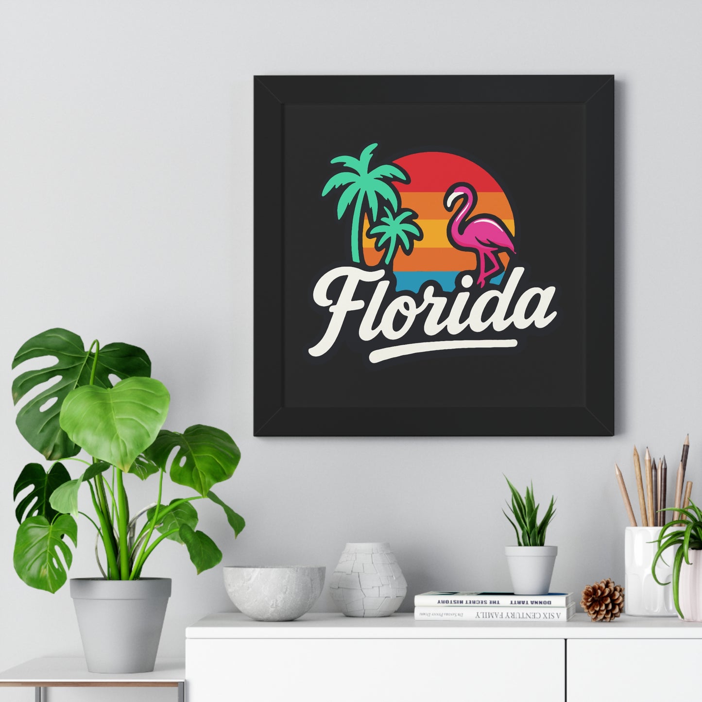 Florida Sunset Palm - Framed Poster