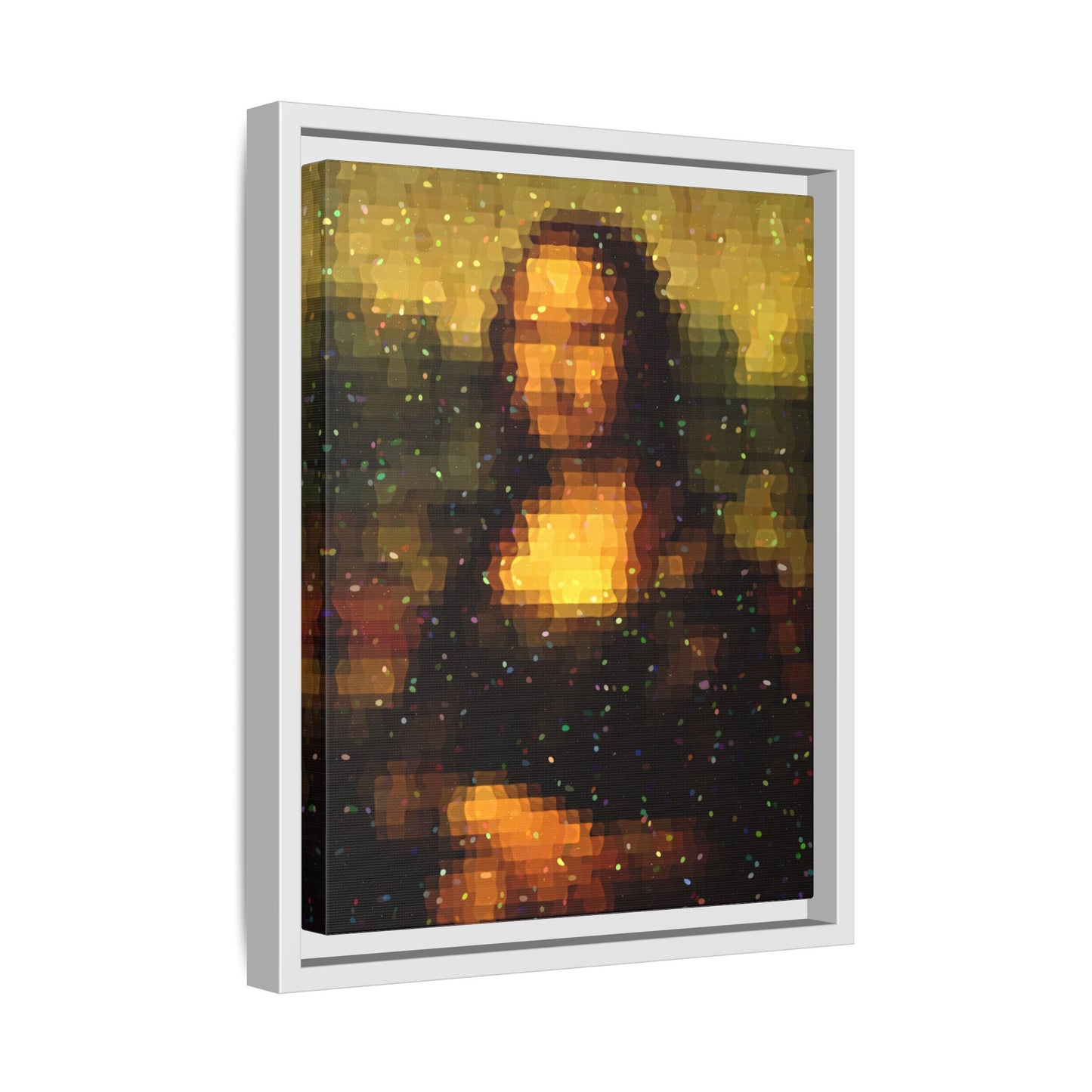 Pixel Muse — Silent Smile - Framed Canvas