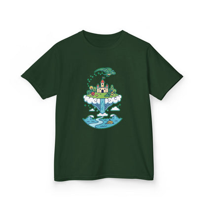 Floating Castle Dragon - Magical Fantasy Island - Kids Tee