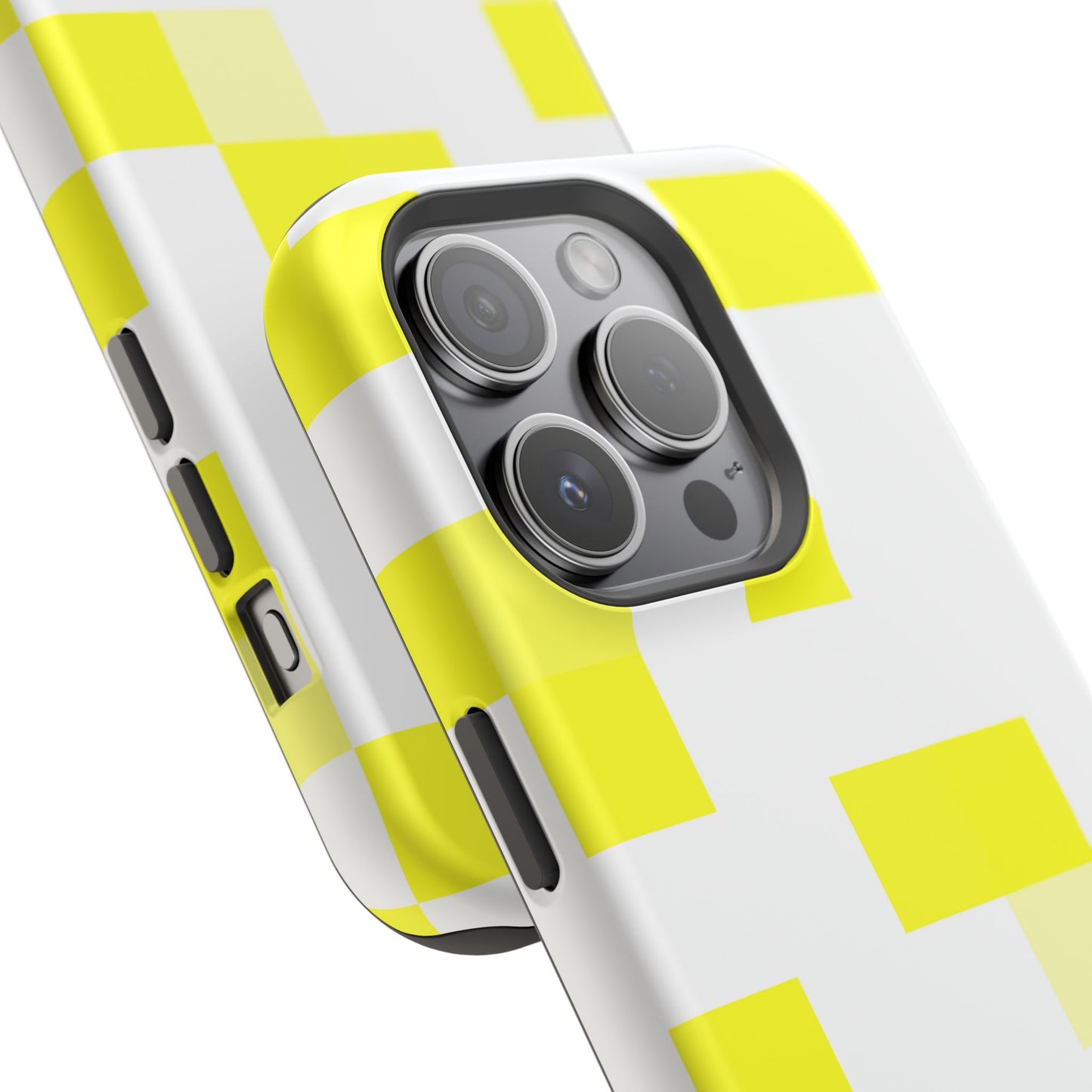 Yellow Pixel Grid -  Magnetic Phone Case