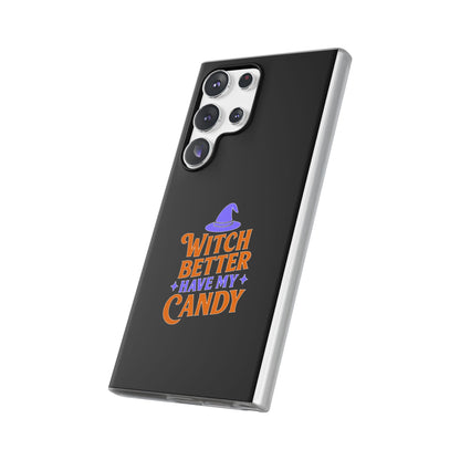 Spooky Witch Flexi Case, Halloween Phone Cover, Witch Themed Phone Case, Cute Candy Case, Trick or Treat Gift, Holiday Accessory
