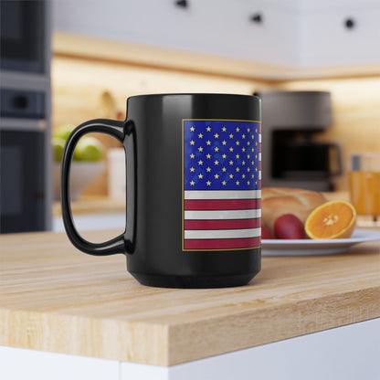 New Glory American Flag (Gold Edge Edition) - Black Mug