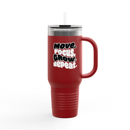 Move. Focus. Grow. Repeat. - Insulated Mug