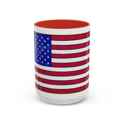 New Glory American Flag (Gold Edge Edition) - Color Accent Mug