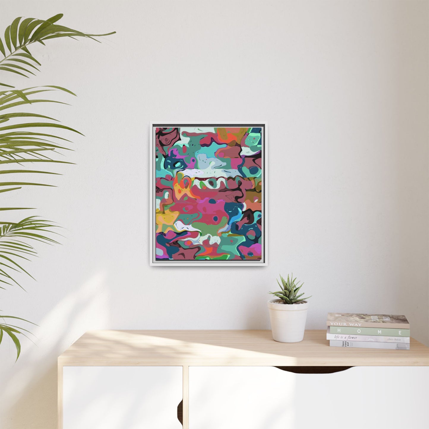 Colorful Abstract Marble - Framed Canvas