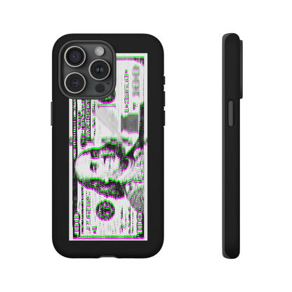100 Dollars Bill - Green/Magenta Glitch - Phone Case
