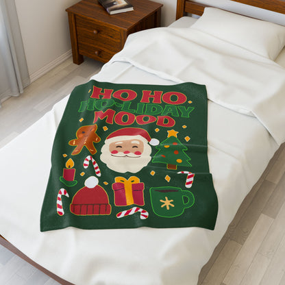 Festive Velveteen Plush Blanket, Cozy Winter Decor, Holiday Vibes, Christmas Gift, Snuggle Blanket