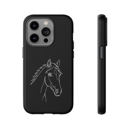 Horse Portrait Sketch - Tough Phone Case