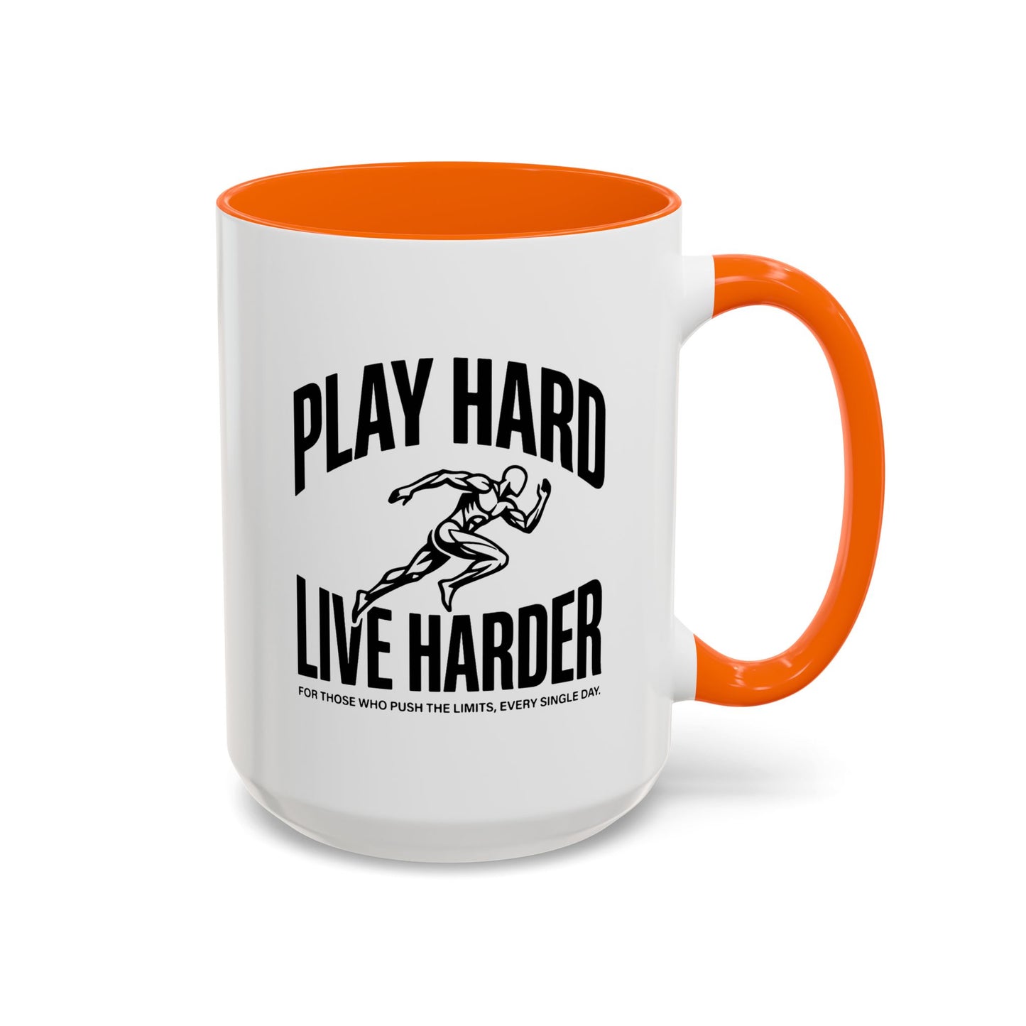 Play Hard / Live Harder - Color Accent Mug