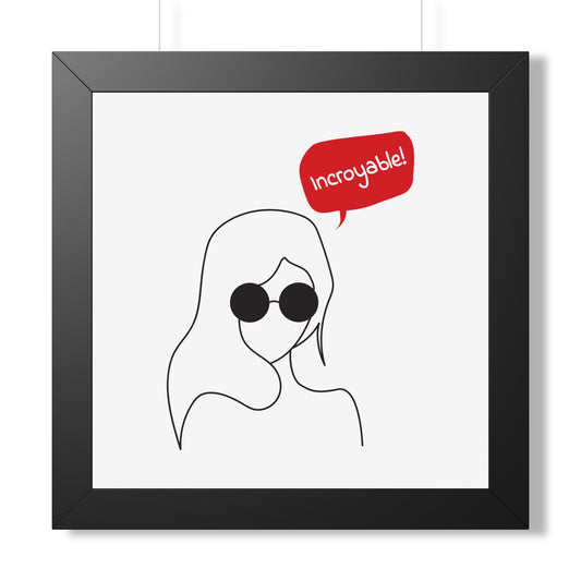 Incroyable Chic Girl - Framed Poster