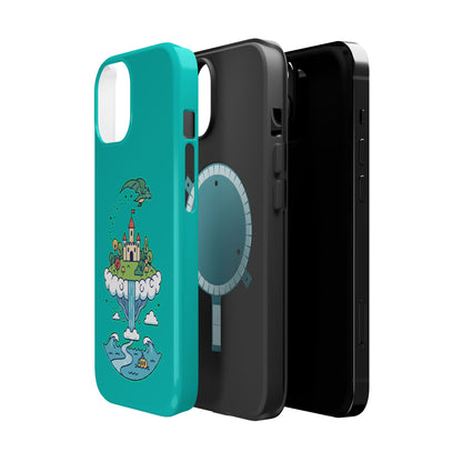 Floating Castle Dragon - Magical Fantasy Island - Magnetic Phone Case