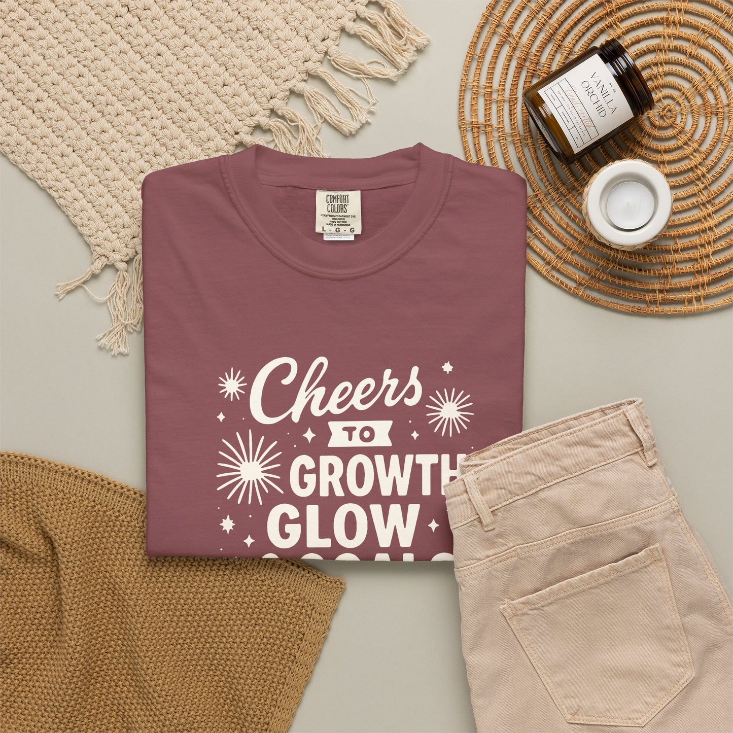 Cheers to Growth, Glow & Goals - T-Shirt