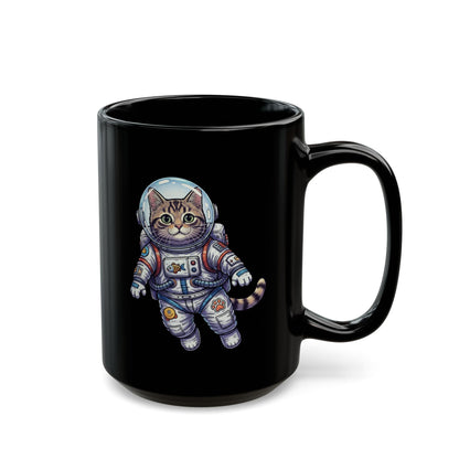 Astronaut Cat - Black Mug