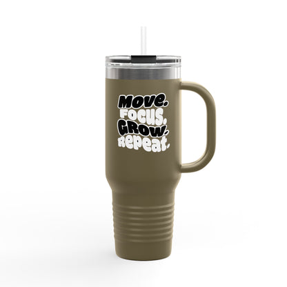 Move. Focus. Grow. Repeat. - Insulated Mug