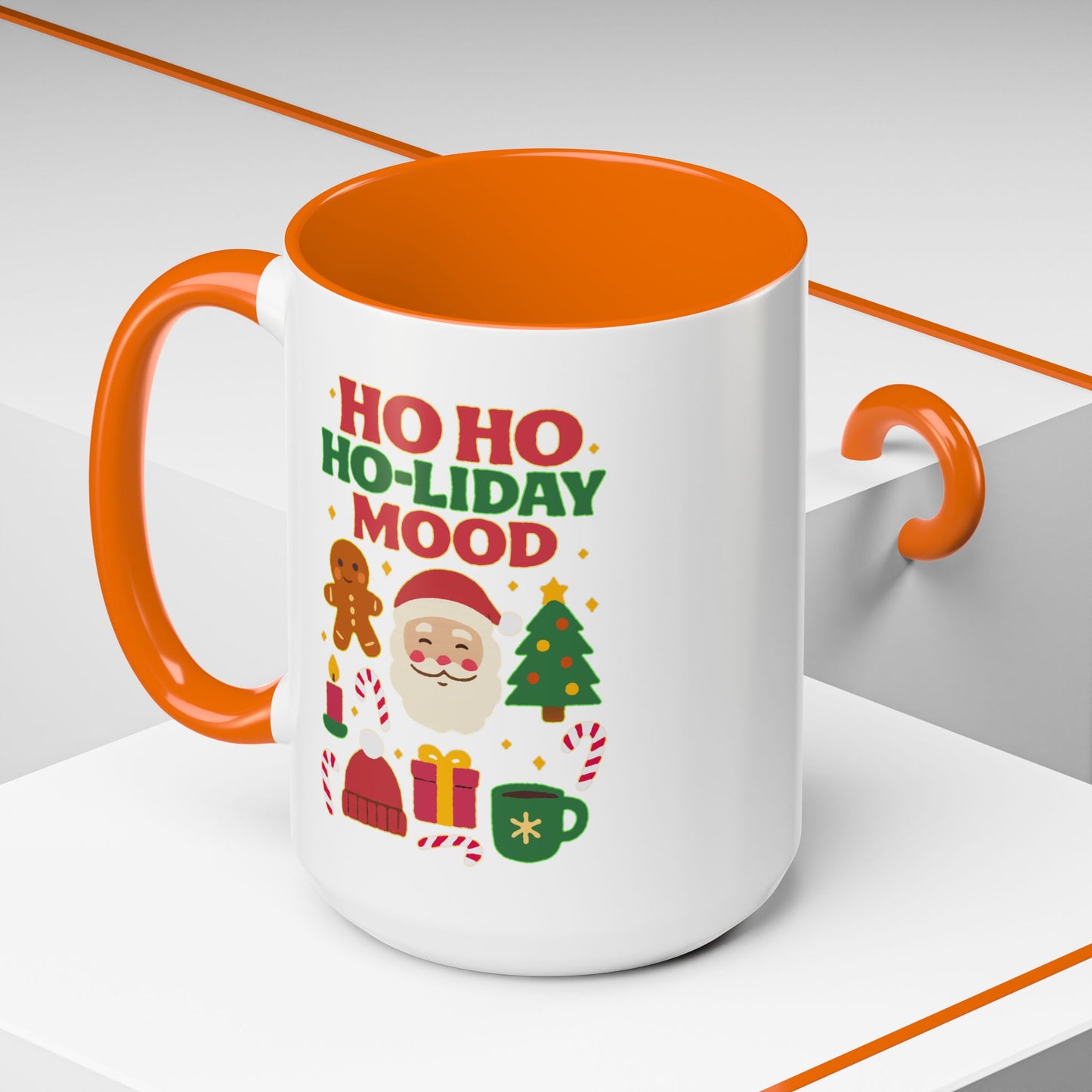 Ho Ho Ho-liday Mood - Color Accent Mug