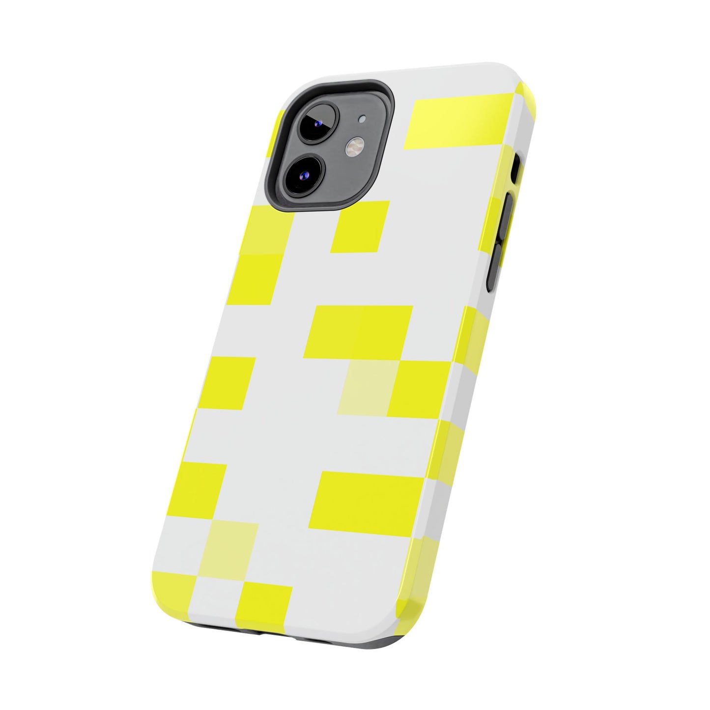 Yellow Pixel Grid -  Phone Case