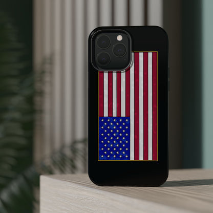New Glory American Flag (Gold Edge Edition) - Magnetic Phone Case