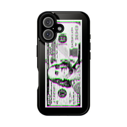 100 Dollars Bill - Green/Magenta Glitch - Magnetic Phone Case