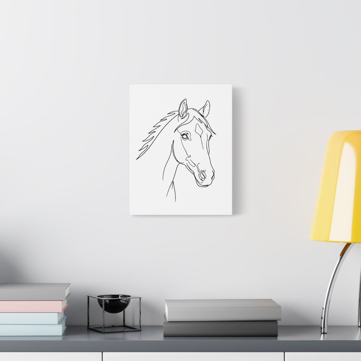 Horse Portrait Sketch - Stretched Canvas