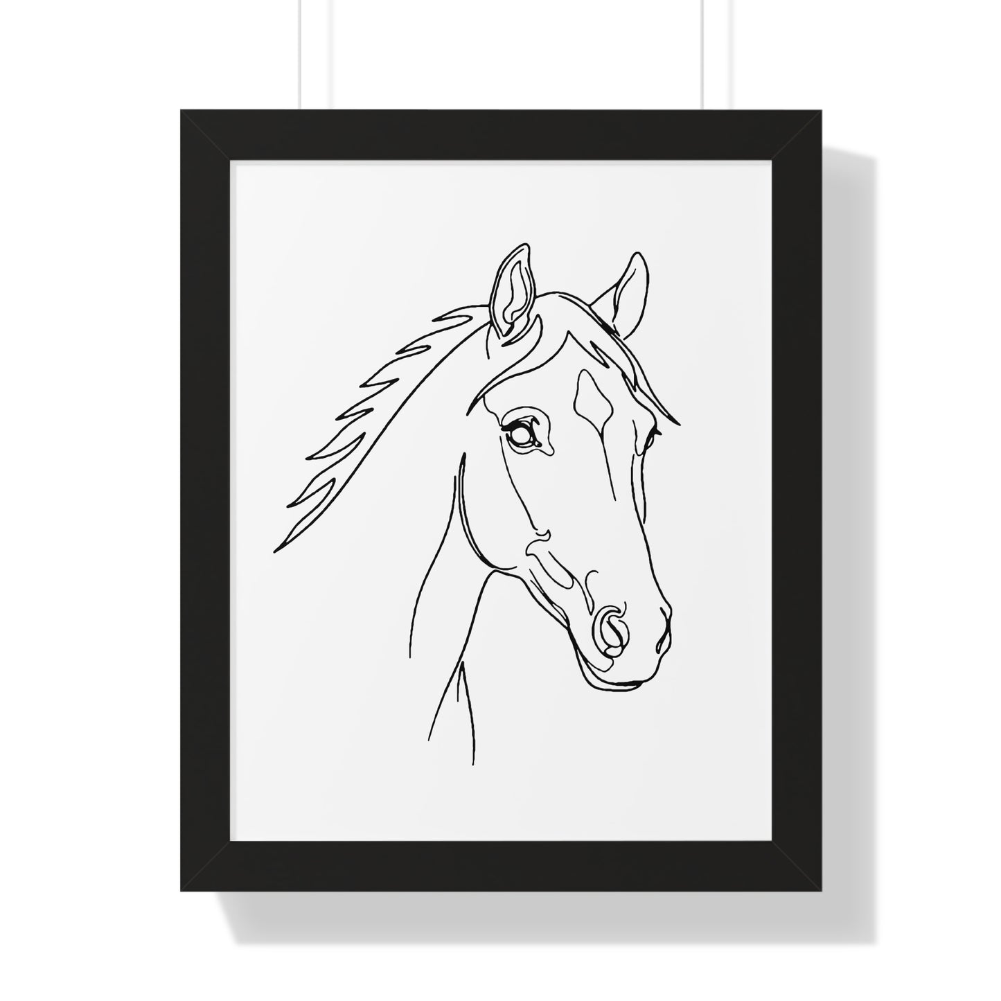 Horse Portrait Sketch - Framed Poster