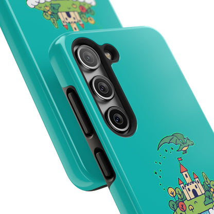 Floating Castle Dragon - Magical Fantasy Island - Phone Case
