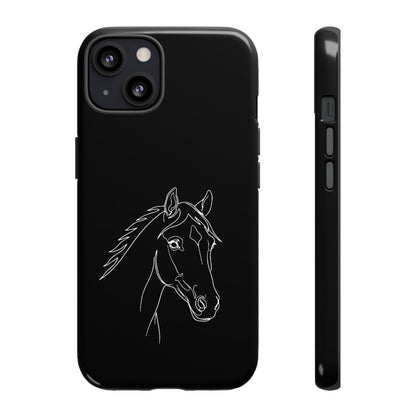 Horse Portrait Sketch - Tough Phone Case