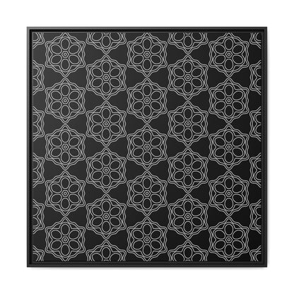 Geometric Sacred Flower - Framed Canvas