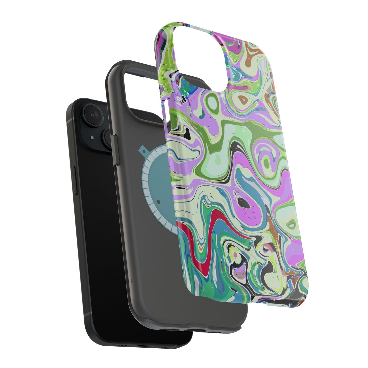 Vibrant Multi‑Color Swirl - Magnetic Phone Case
