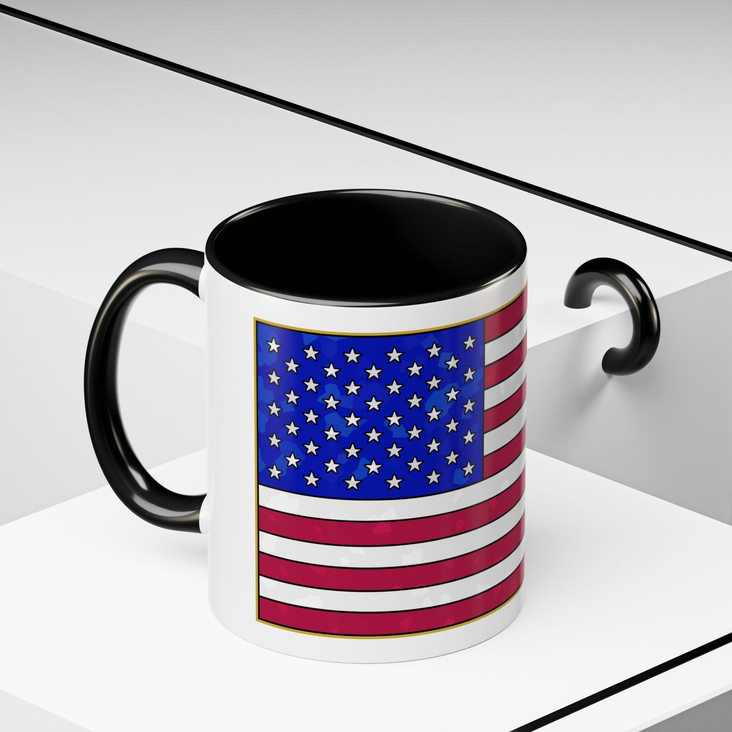 New Glory American Flag (Gold Edge Edition) - Color Accent Mug