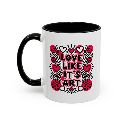 Love Like It's Art - Color Accent Mug