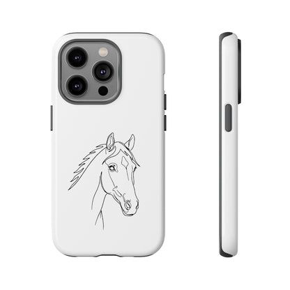 Horse Portrait Sketch - Tough Phone Case