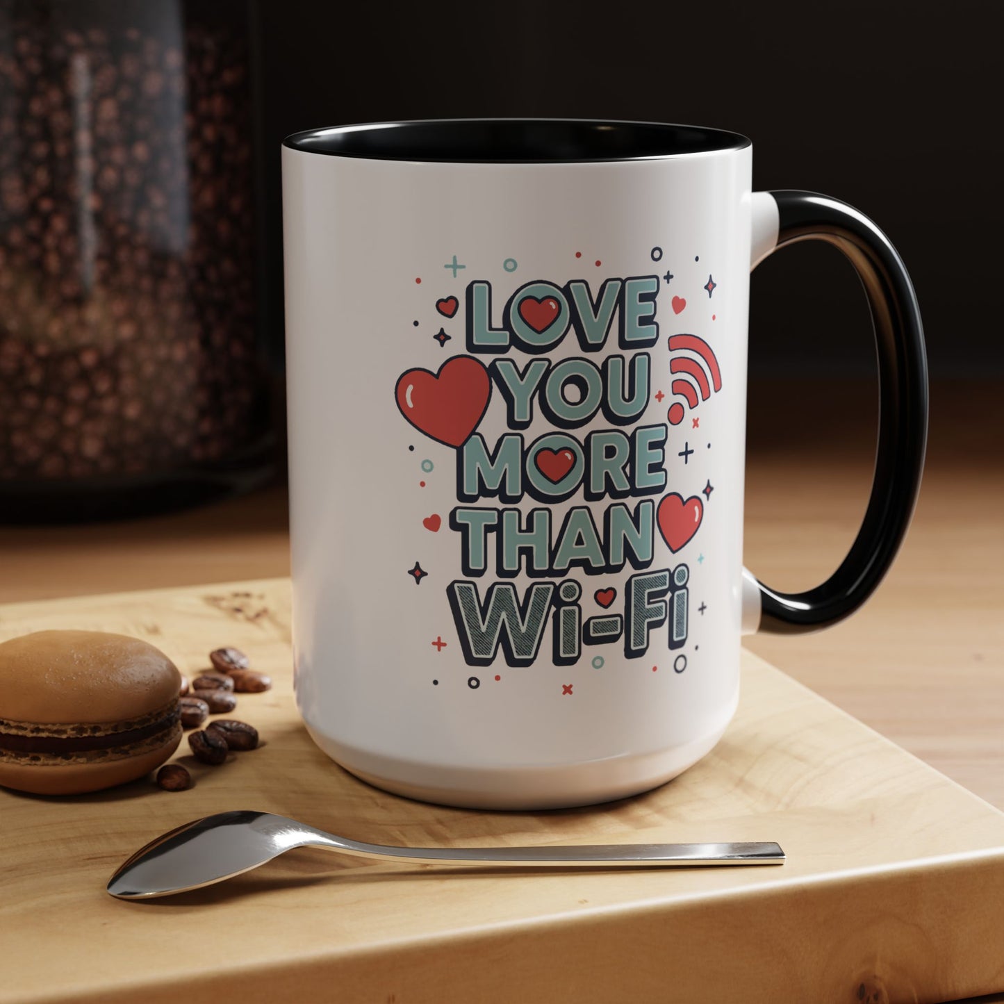 Love You More Than Wi‑Fi - Color Accent Mug