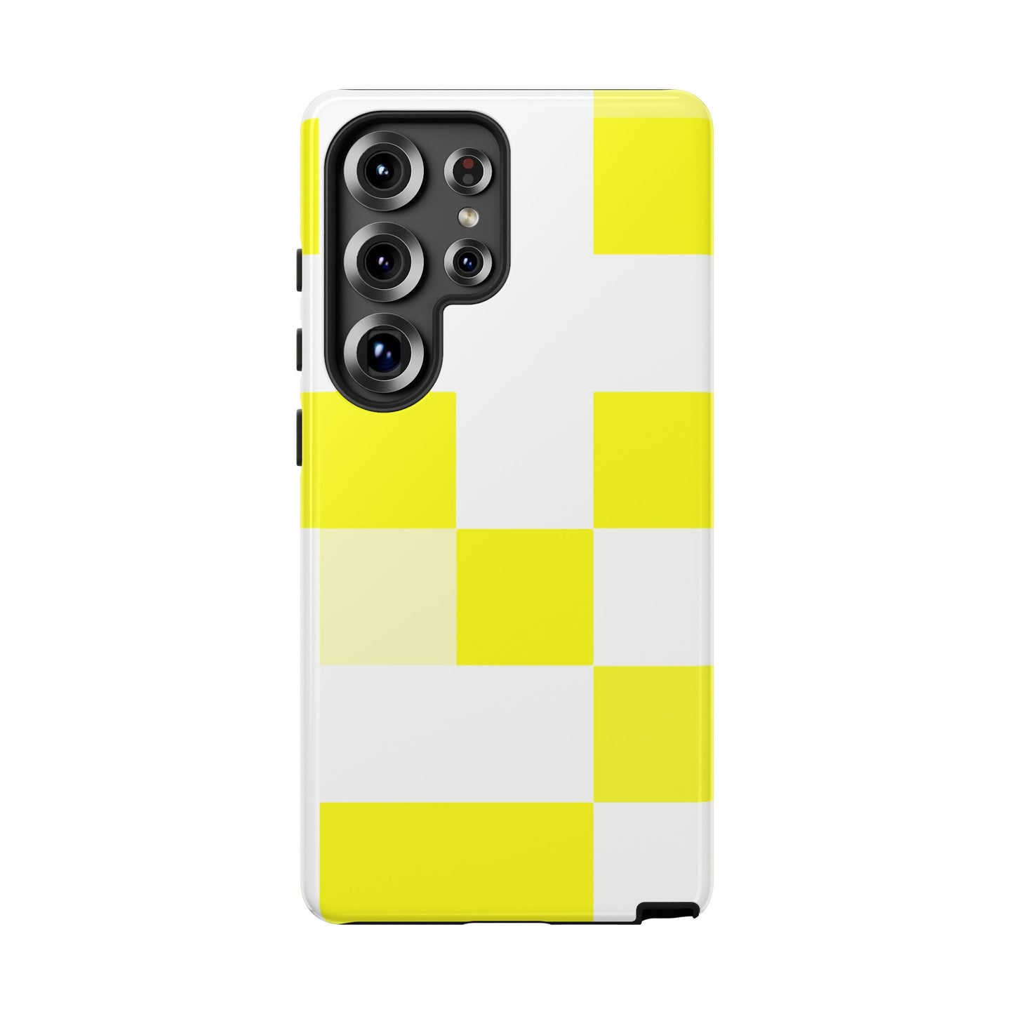Yellow Pixel Grid - Phone Case