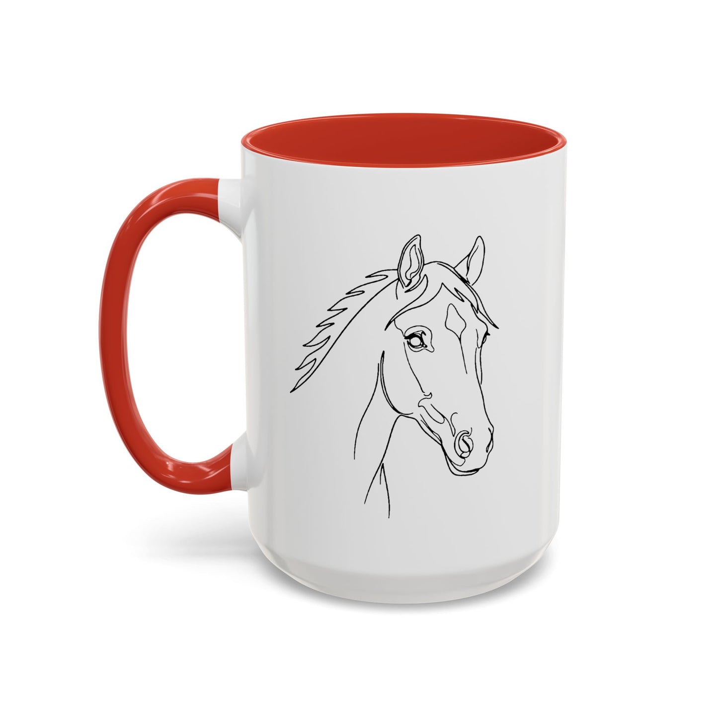 Horse Portrait Sketch - Color Accent Mug