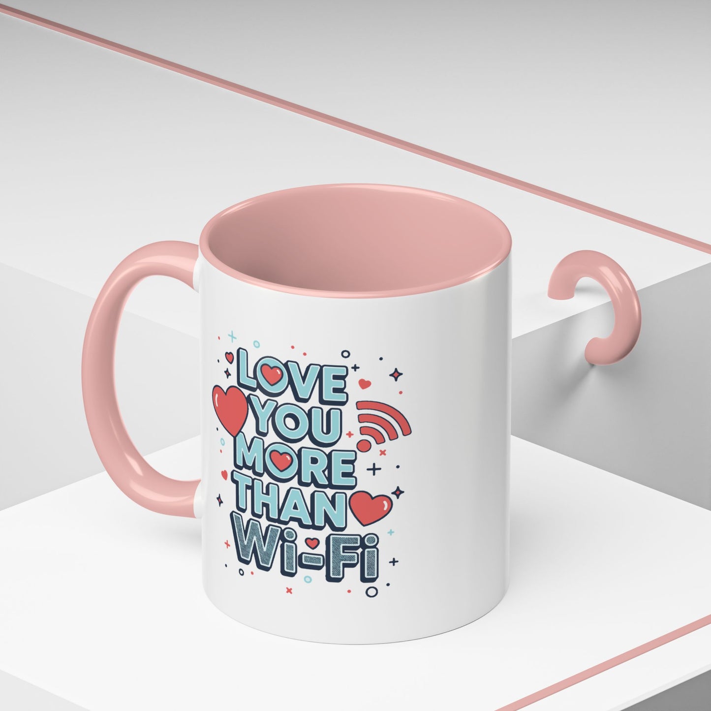 Love You More Than Wi‑Fi - Color Accent Mug