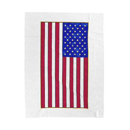 New Glory American Flag (Gold Edge Edition) - Plush Blanket