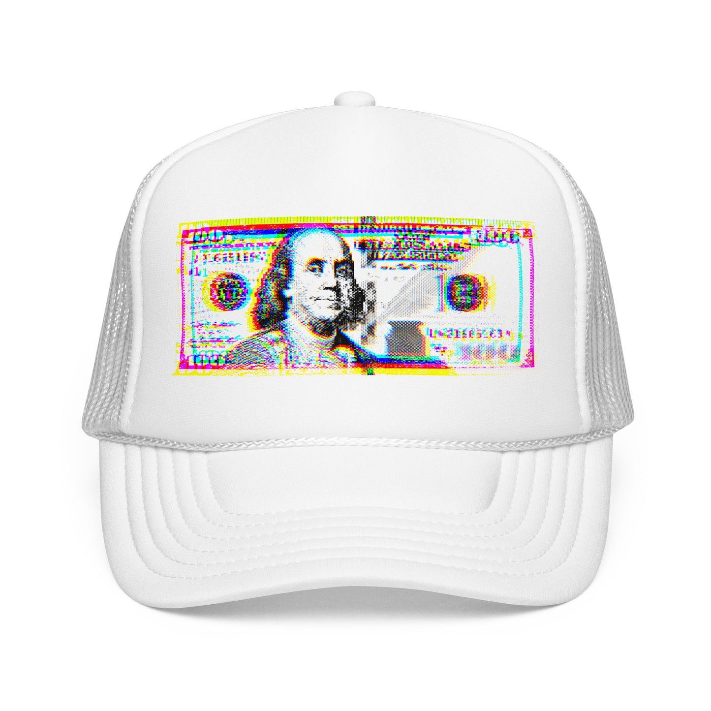 100 Dollars Bill - Neon Color Explosion - Cap