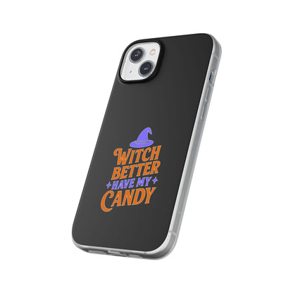 Spooky Witch Flexi Case, Halloween Phone Cover, Witch Themed Phone Case, Cute Candy Case, Trick or Treat Gift, Holiday Accessory