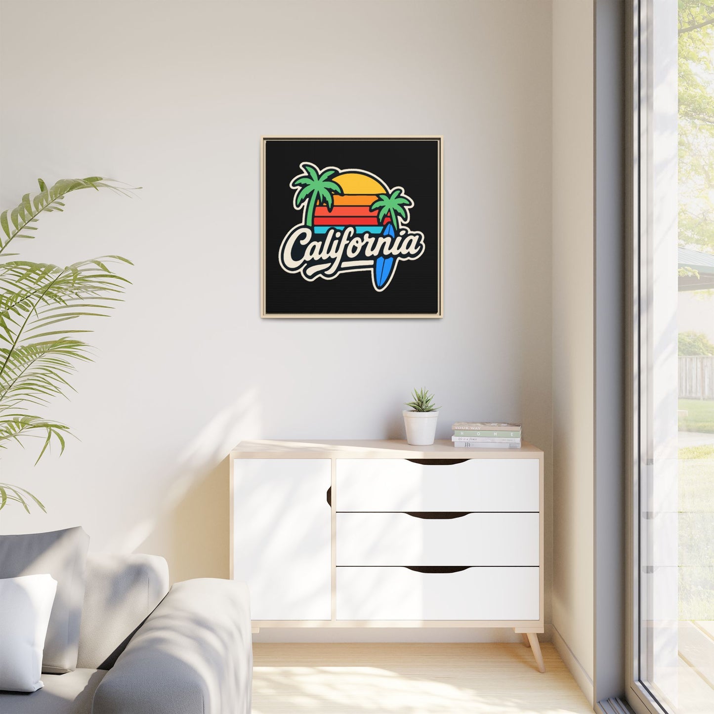 California Surf Vibes - Framed Canvas