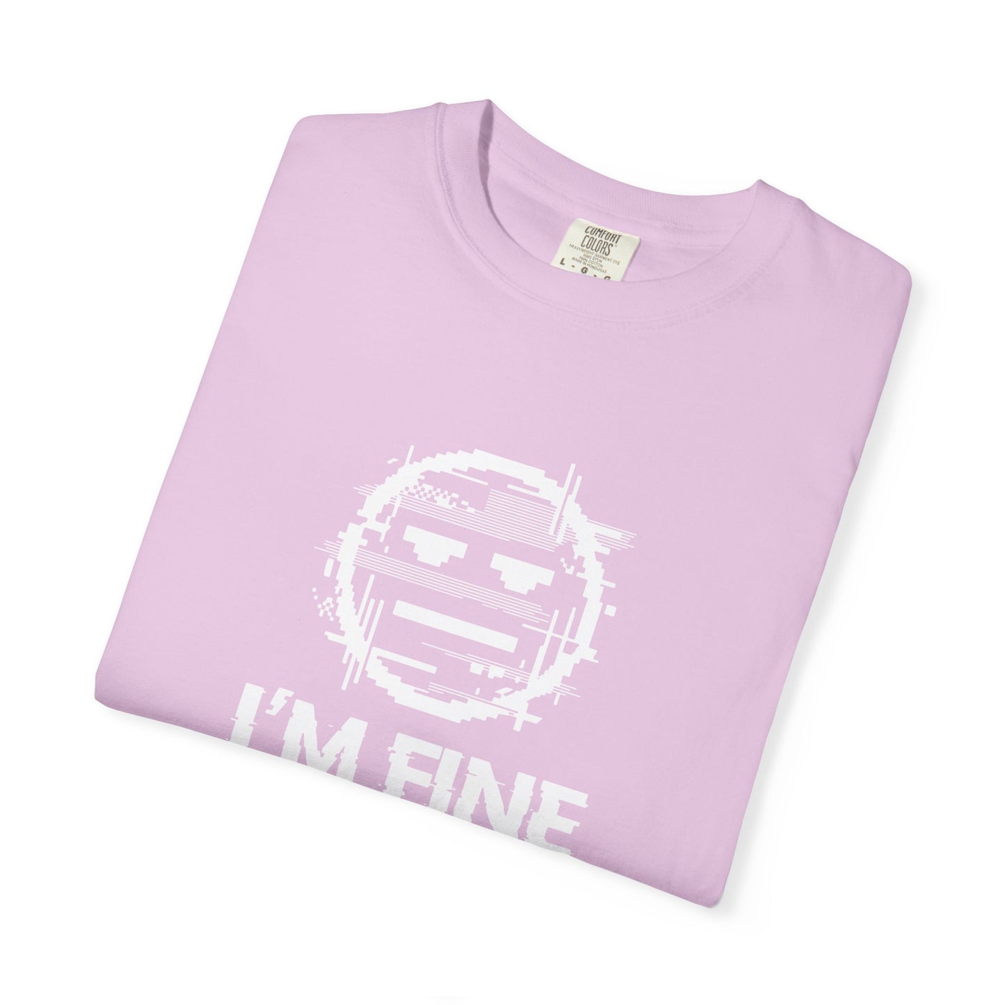 I’m Fine Glitched Smiley - T-Shirt