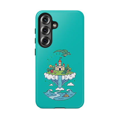 Floating Castle Dragon - Magical Fantasy Island - Phone Case